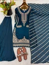 Nsr 892 Fendy Silk Embroidery Beads Work Plazo Suits
